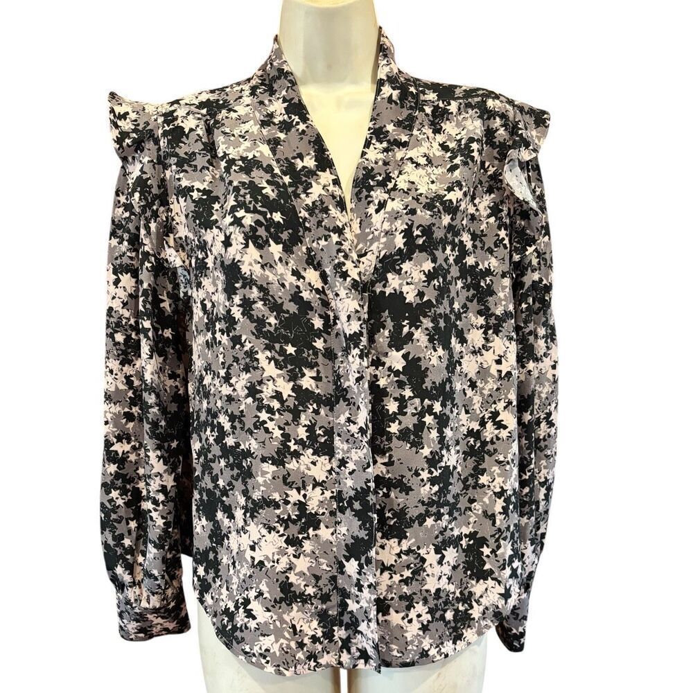 Catherinegee Franka 100% Silk Blouse in Starshower NWT Size X-Small - Picture 4 of 8